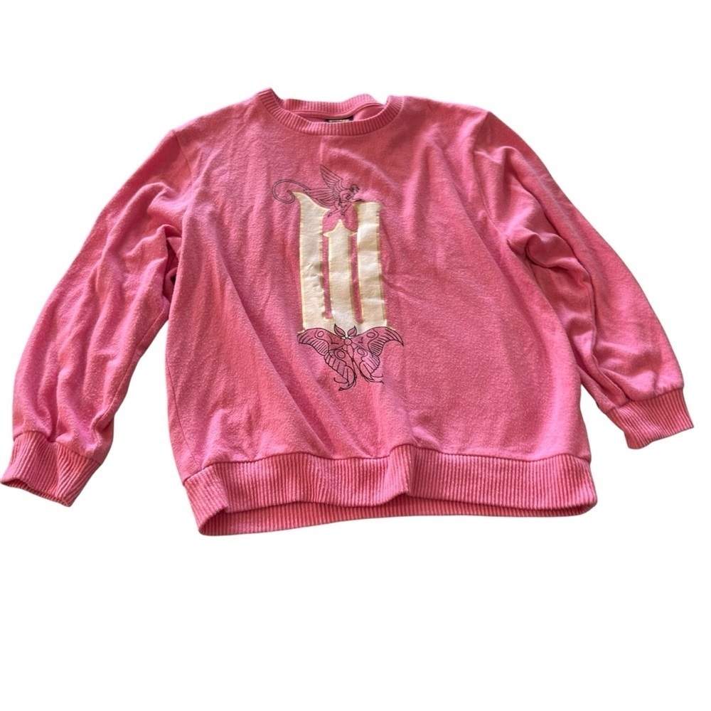Charming Pink Butterfly Kids Sweater